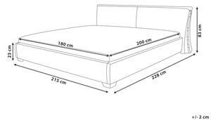 Manželská vodná posteľ 180 cm Pariz (sivá). Vlastná spoľahlivá doprava až k Vám domov. 1081895