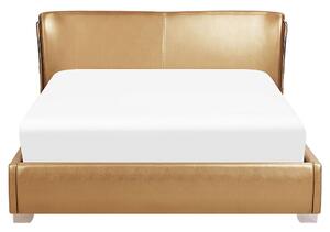 Manželská vodná posteľ 160 cm Pariz (zlatá). Vlastná spoľahlivá doprava až k Vám domov. 1081893