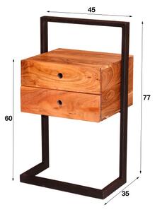 Nočný stolík 23-68 Rigid Drevo Acacia-Komfort-nábytok