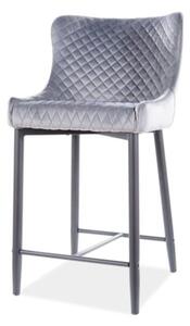 Barová stolička CULAN H2 sivá/čierna