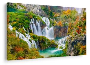 Obraz - Národný park Plitvické jazerá (90x60 cm)