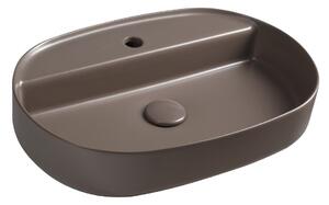Isvea Isvea, INFINITY OVAL keramické umývadlo na dosku, 60x40cm, taupe, 10NF65060-2H