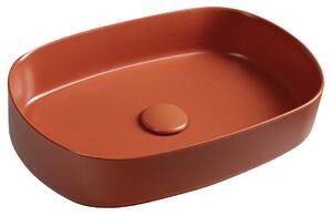 Isvea Isvea, INFINITY OVAL keramické umývadlo na dosku, 55x36cm, terracotta, 10NF65055-2U
