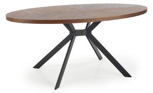 LOCARNO stôl, Pracovná doska - orieškový, noha - Čierny