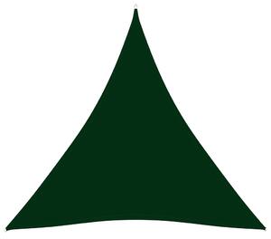 Tieniaca plachta oxfordská látka trojuholníková 4,5x4,5x4,5 m tmavozelená