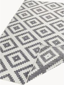 Obojstranný koberec do interiéru/exteriéru Malta, sivá/krémová