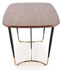 Jedálenský stôl MONCHISTIR orech/čierna/zlatá