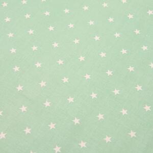 Metráž Bavlna vzorovaná - Hviezdičky zelená