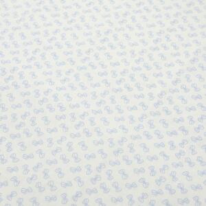 Metráž Bavlna vzorovaná - Mašličky biela