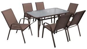 Záhradný kovový nábytok BISTRO - hnedý