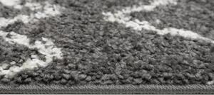 Kusový koberec Shaggy Prata šedý atyp 80x300cm