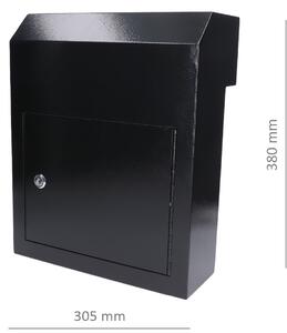 Kovian-Prod schránka poštová (380x305x150mm), hrúbka 1.5mm), max. formát listu: A4, farba: Prášková čierna