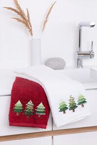 Matějovský Set uterákov s vianočným motívom - Zimný les červená Bavlna UNI