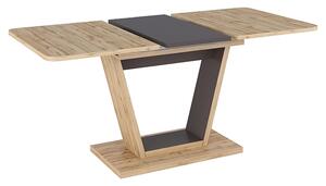 Signal Jedálenský stôl NIGEL, dub wotan / HNEDÁ 120(160)X80 (D)