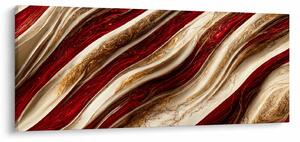 Obraz - Zlato - biela textúra (120x50 cm)