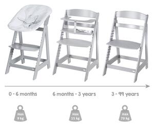 Roba Detská vysoká stolička Born Up Zickzack 2 v 1 (hnedosivá) (100366840)