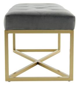 DLHÁ TABURETKA, kov, plast, textil, kompozitné drevo, 90/40/40 cm - Online Only drobný nábytok, Online Only