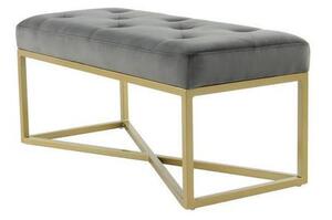DLHÁ TABURETKA, kov, plast, textil, kompozitné drevo, 40/90/40 cm XXXL - Online Only drobný nábytok, Online Only