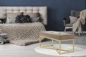 DLHÁ TABURETKA, kov, plast, textil, kompozitné drevo, 90/40/40 cm - Online Only drobný nábytok, Online Only
