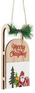 VIANOČNÁ DEKORÁCIA SLED SADA 12KS 8X17 CM VIACFAREBNÁ