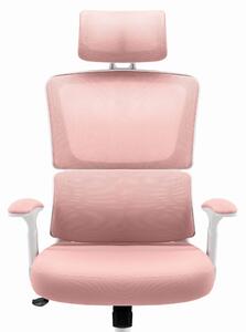 Hells Ergonomická otočná kancelárska stolička Hell's Chair HC- 1011 Pink White