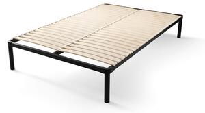 Jednolôžková kovová posteľ Lachti 120x200 - čierna