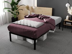 Jednolôžková kovová posteľ Lachti 90x200 - čierna