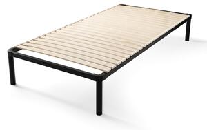Jednolôžková kovová posteľ Lachti 90x200 - čierna