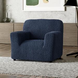 Bielastické poťahy MOSAICO modré kreslo (š. 60 - 110 cm)