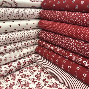 Červená s čičmanským vzorom Čičmany bavlna