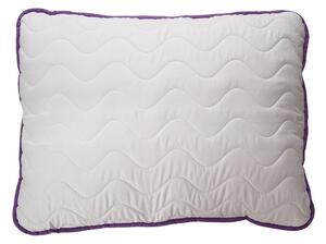 Guľôčkový vankúš BELLA LAVENDER 70x90 cm, biely