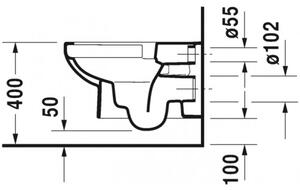 Duravit No.1 - SET Závesné WC, Rimless + sedátko so sklápacou automatikou, biela 45620900A1