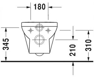 Duravit No.1 - SET Závesné WC, Rimless + sedátko so sklápacou automatikou, biela 45620900A1