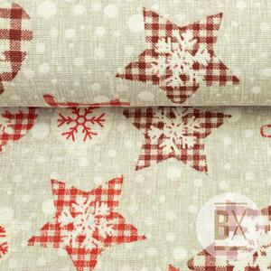 Metráž Španielska Loneta - Christmas Snowflakes Decorations