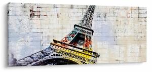 Obraz - Digitálne umenie Eiffelovej veže (120x50 cm)