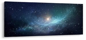 Obraz - Hviezdy a hmlovina (120x50 cm)