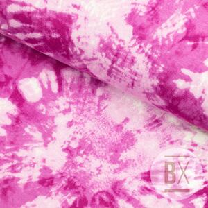Metráž Tričkovina viskóza - Batika ružová magenta