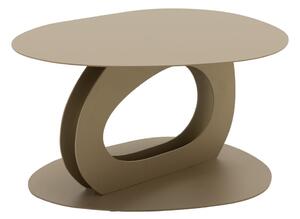 Béžový kovový konferenčný stolík 55x66 cm Tonda – Spinder Design