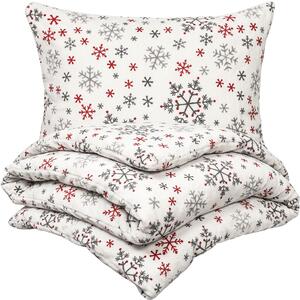 4Home obliečky mikroflanel Snowflakes, 140 x 200 cm, 70 x 90 cm