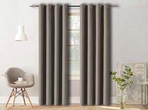 Sivohnedý záves OXFORD 140x250 cm Zavesenie: Riasiaca páska