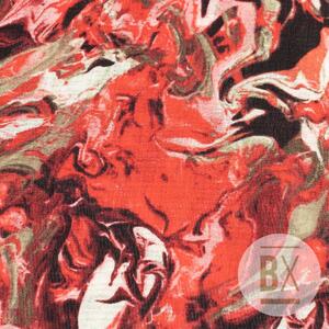 Metráž Viskóza vzor - Red Painting Art