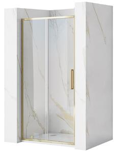 Rea Rapid Slide, posuvné sprchové dvere 1400 x 1950 mm, 6mm číre sklo, zlatý profil, REA-K5616