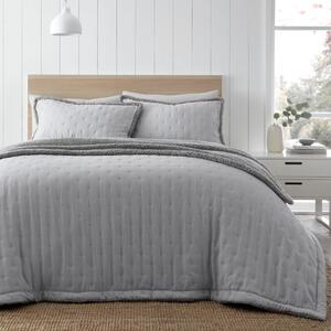 Sivý prešívaný pléd s baránkom 220x230 cm Cosy Nori – Catherine Lansfield