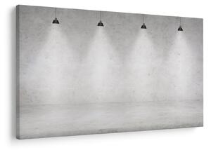 Obraz - Betónový múr so svetlami (90x60 cm)