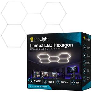 Toolight Toolight, LED stropné svietidlo HEXAGON 5 modulov, JNH051-H, biela, OSW-56243