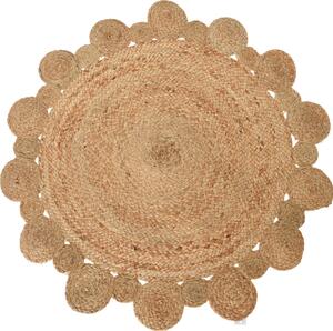 Vypletaná podložka v tvare kruhu s kvetinovou bordúrou 40524