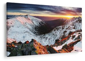 Obraz - Zimná horská panoráma (90x60 cm)