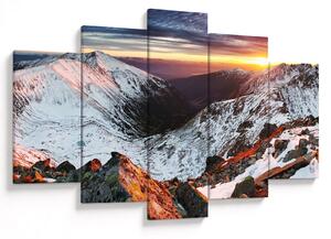 Obraz - Zimná horská panoráma (150x105 cm)