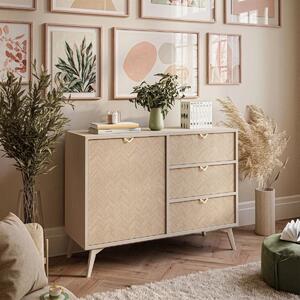 KOMODA FONDY JEDLIČKA SCANDI + PIESKOVO BÉŽOVÁ 106 cm