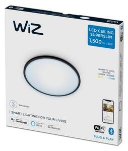 WiZ 8719514338036 LED stropné svietidlo Superslim 1x16w | 1600lm | 2700-6500K - stmievateľné, čierna